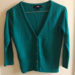 3/4 Sleeve Emerald Green Cardigan